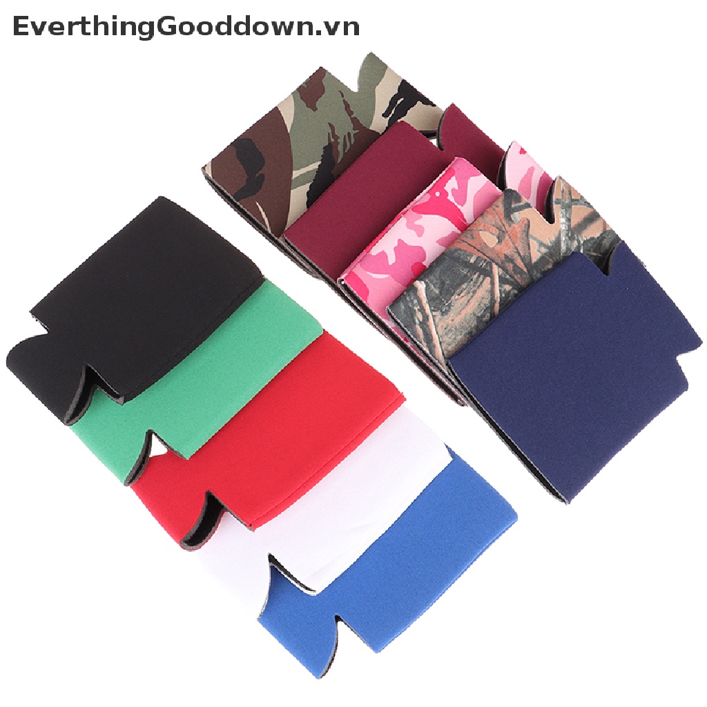 Everthinggooddown Set 5 Vỏ Bọc Lon Bia Bằng Cao Su Tổng Hợp Nhỏ Gọn Dùng Khi Đi Cắm Trại