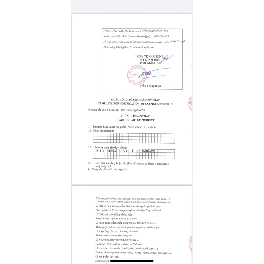 Xịt rửa tay Ích Nhân