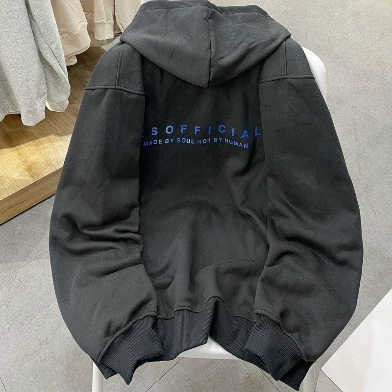 Áo khoác hoodie chất nỉ bông cao cấp dày dặn tay phồng form rộng nón 2 lớp mặc cặp nam nữ cá tính basic unisex