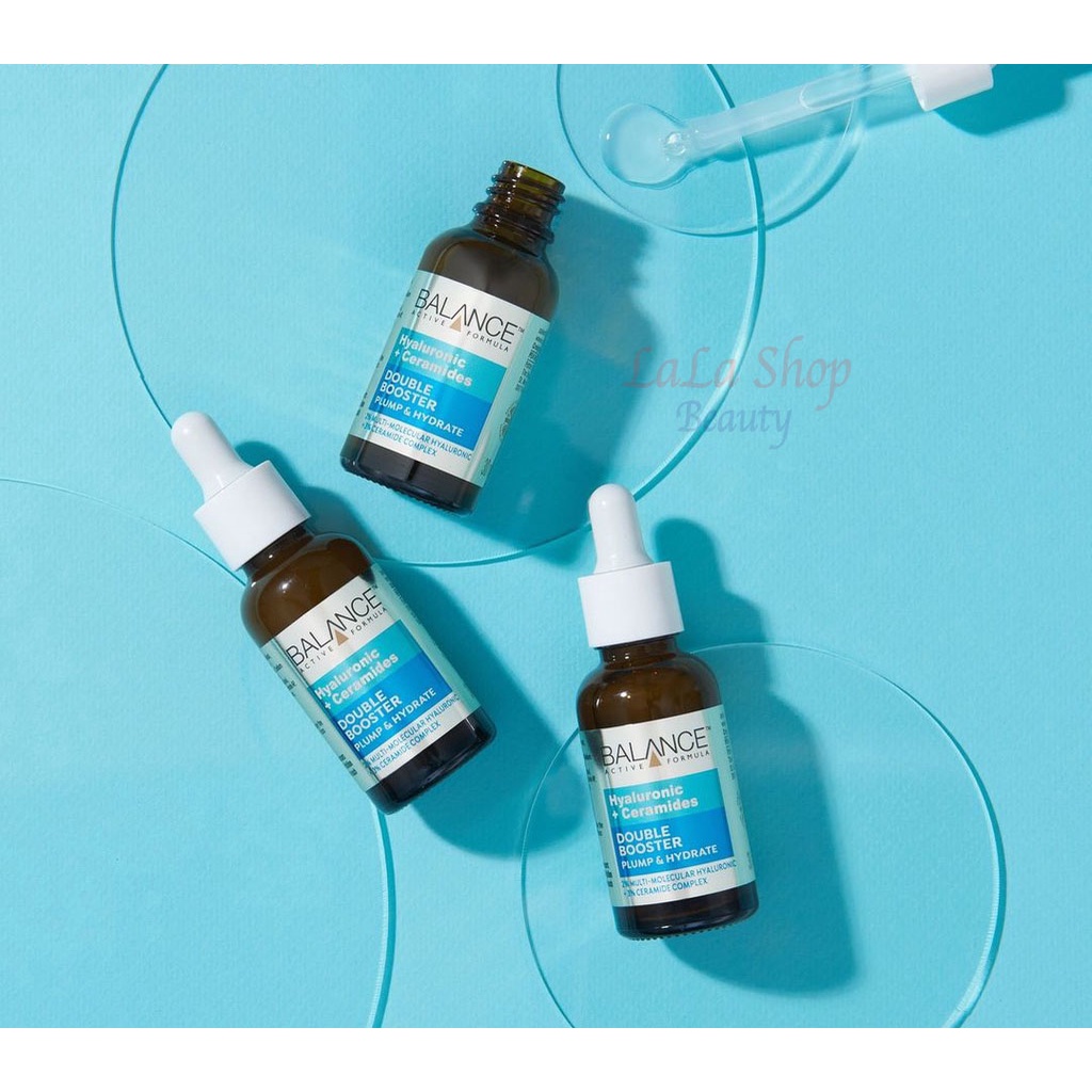 Tinh Chất Dưỡng Cấp Ẩm Chuyên Sâu Và Phục Hồi Da Balance Active Formula Hyaluronic + Ceramides Double Booster 30ml