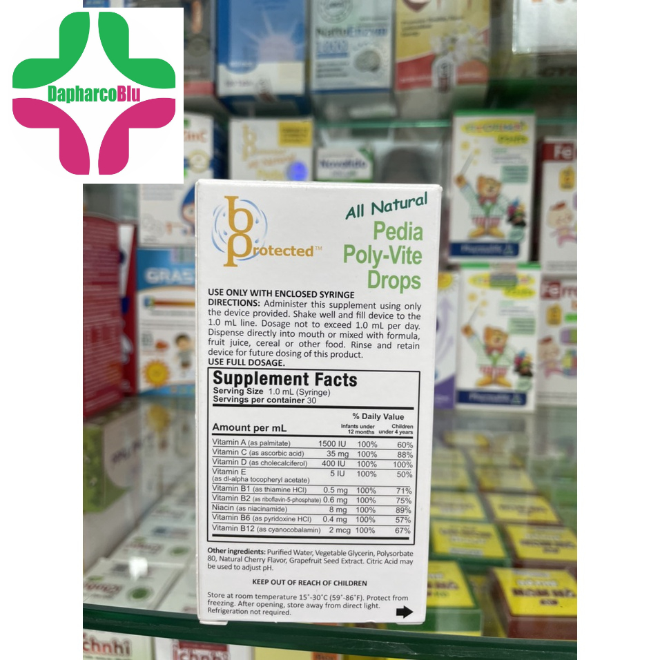 Pedia Poly-Vite Drop Vitamin tổng hợp cho trẻ em dưới 4 tuổi