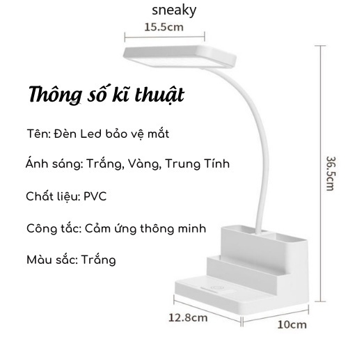 Đèn Học Để Bàn, Đèn Học Chống Cận Học Sinh 3 Chế Độ Sáng Cao Cấp ĐÈN TOKI