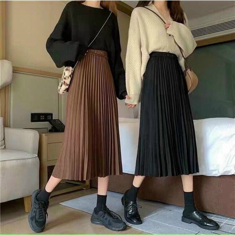 Chân váy công sở xếp ly dài cúc bấm lên dáng cực xinh LICA - CV02 | BigBuy360 - bigbuy360.vn