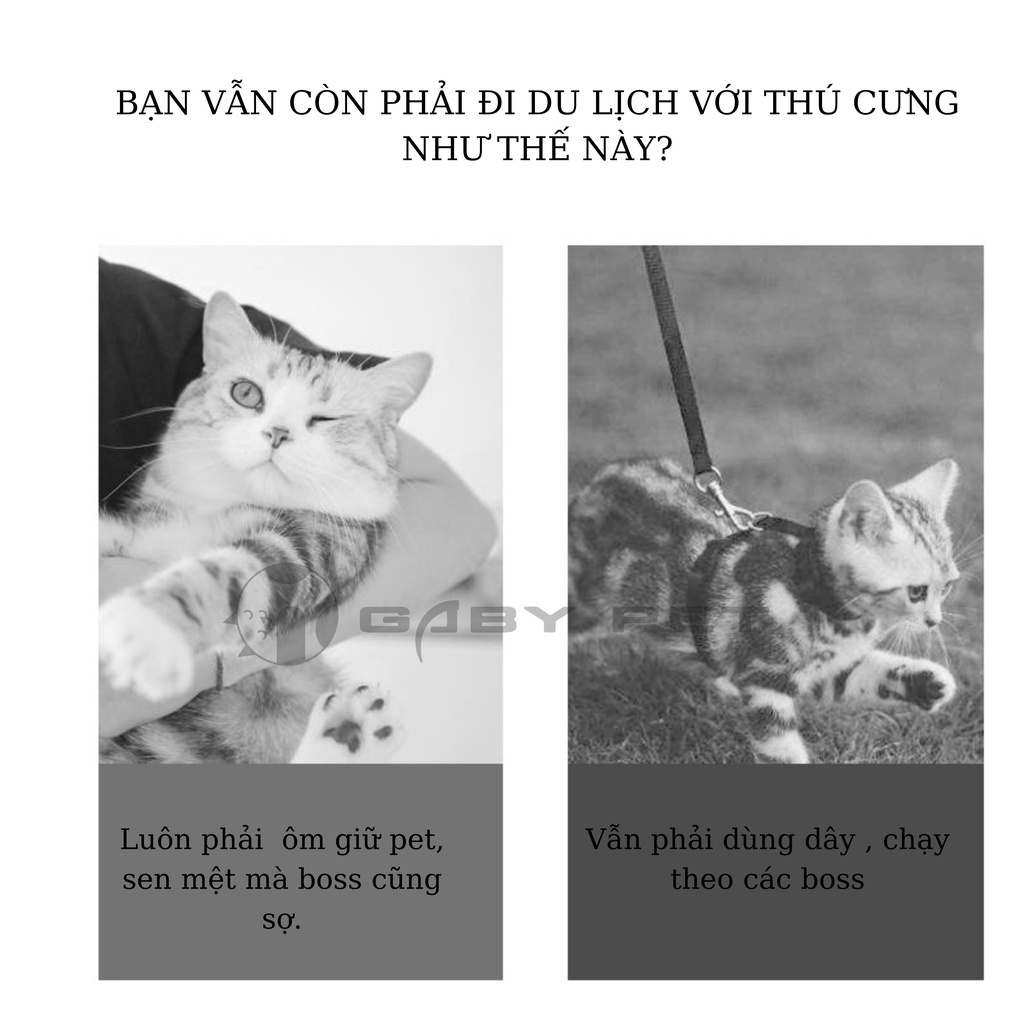 Balo Mèo Kiểu Dáng Phi Hành Gia Gaby Pet, Chất Liệu Nhựa ABS Bền Nhẹ