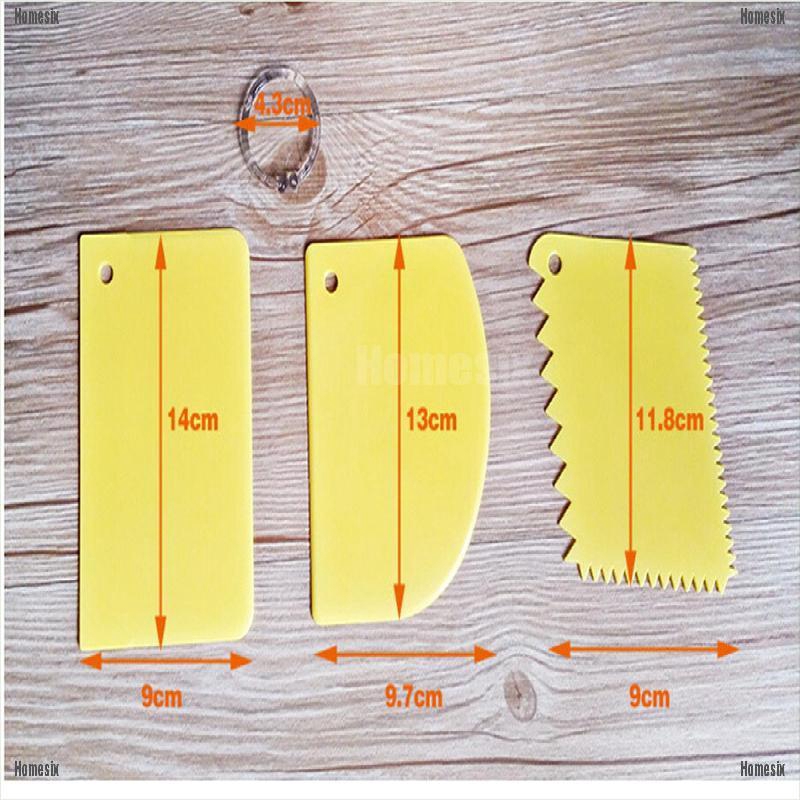 Bộ 3 Miếng Nhựa Chà Láng Bánh Kem