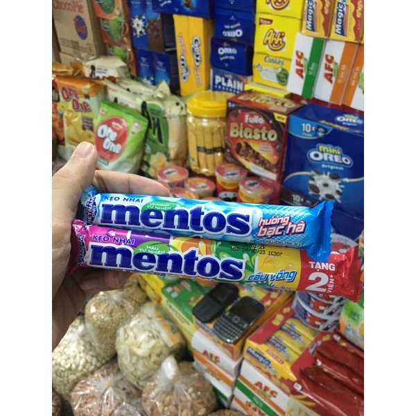 Kẹo mentos bạc hà/trái cây- Cây 30/35.1gr