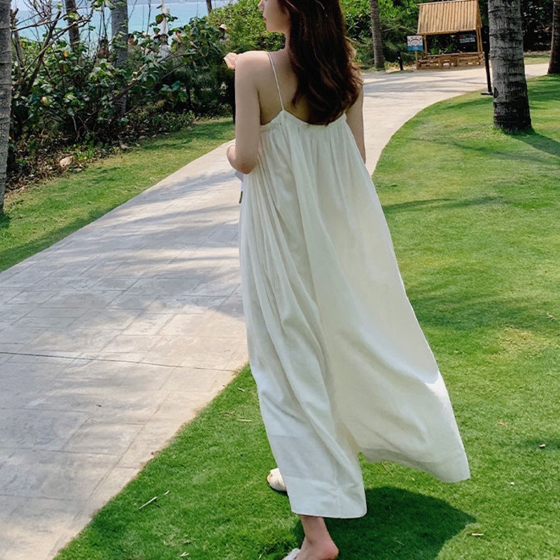 Beach holiday dress White halter dress