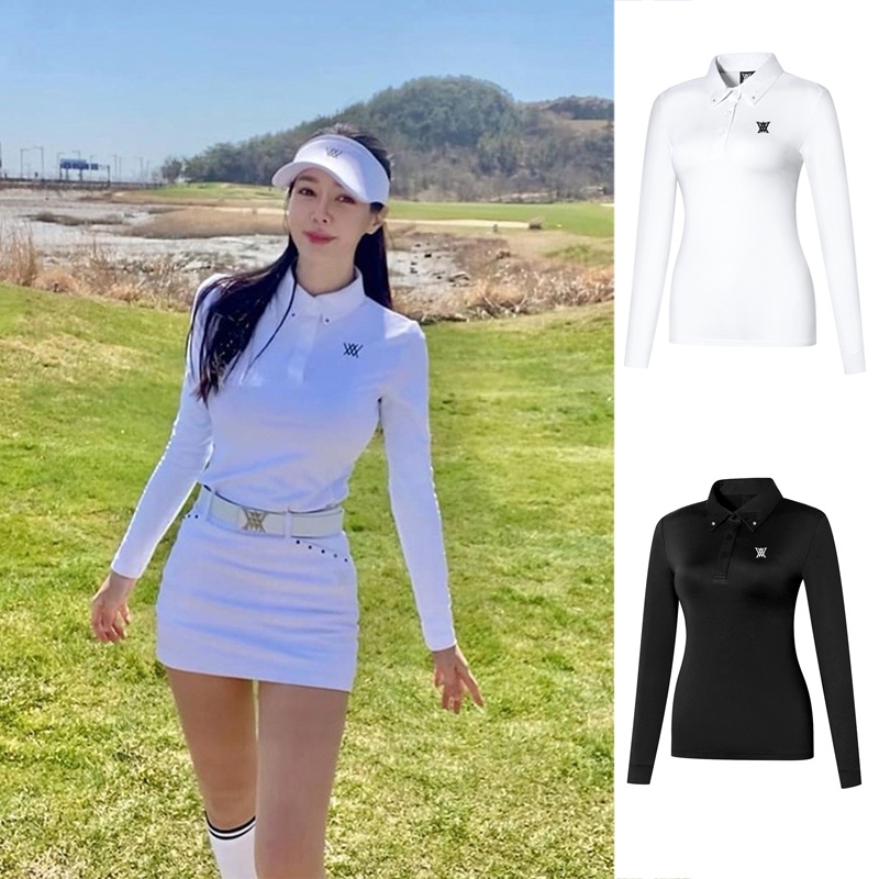 Áo Thun polo Thể Thao Tay Dài Ôm Dáng Thoáng Khí Chống Nắng Mùa Thu Đông Cho Nữ R1MY