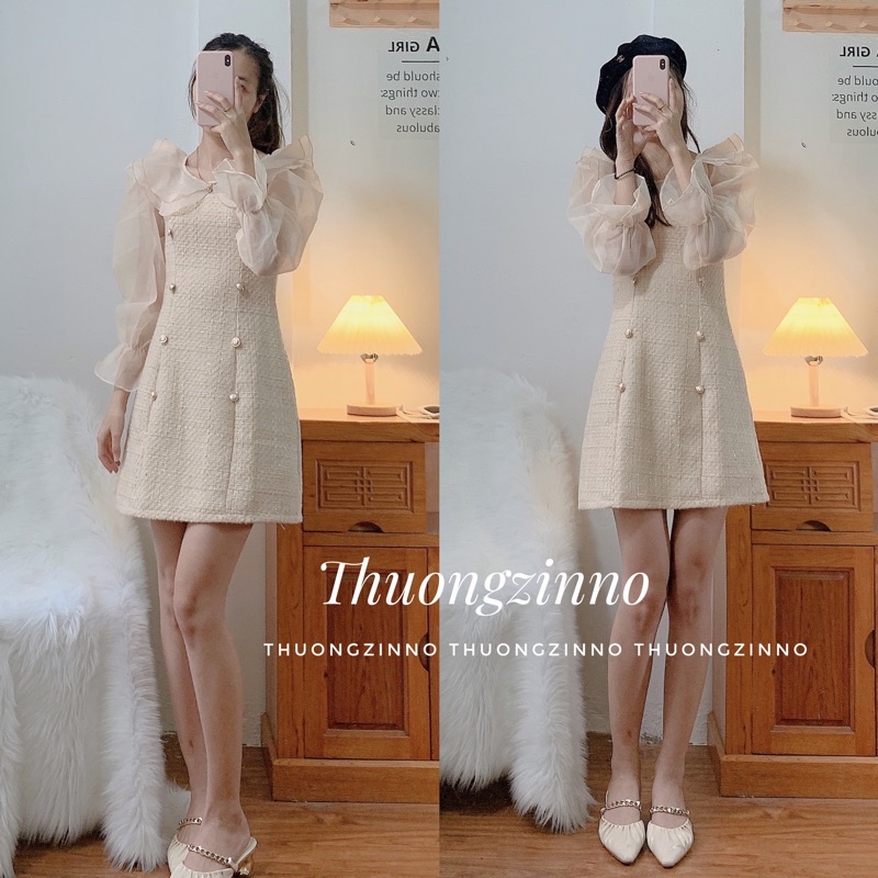 [Ảnh thật/Video]Váy dạ Danly tiểu thư dự tiệc sang chảnh Váy dạ phối voan sang chảnh | BigBuy360 - bigbuy360.vn