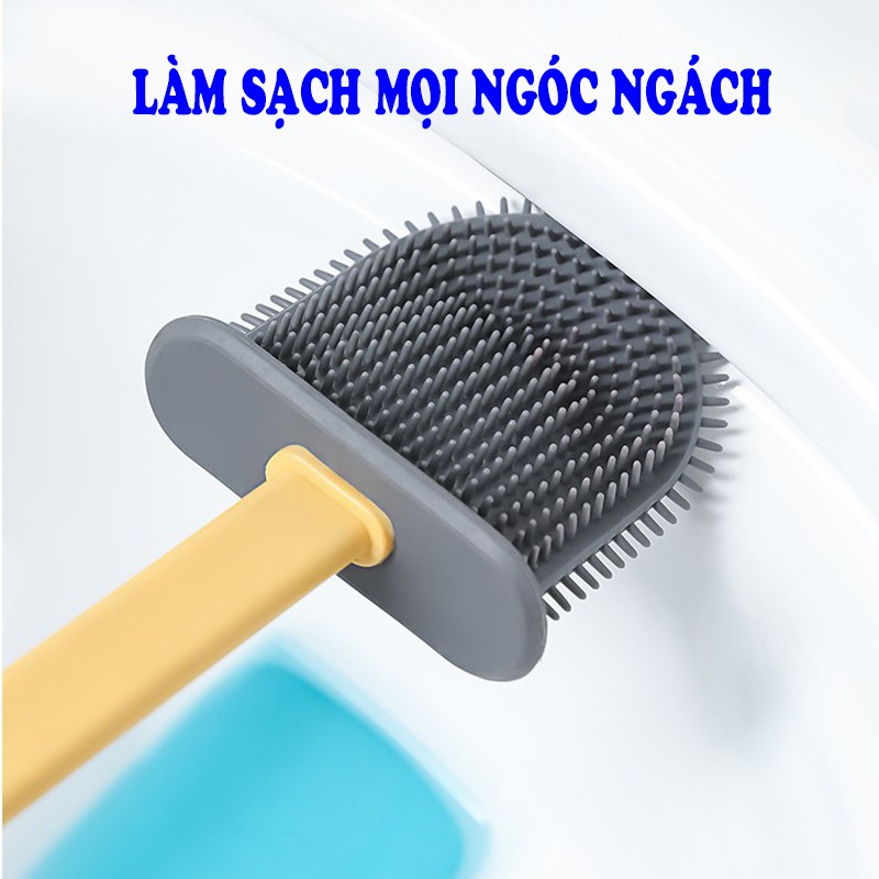 Cọ Bồn Cầu Silicon - Chổi Vệ Sinh Toilet Gắn Tường Cao Cấp