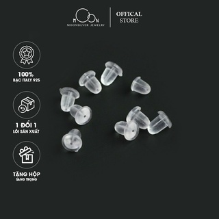 Nút khuyên tai nút bông tai nút chốt cao su bông tai bằng silicon moonsilver