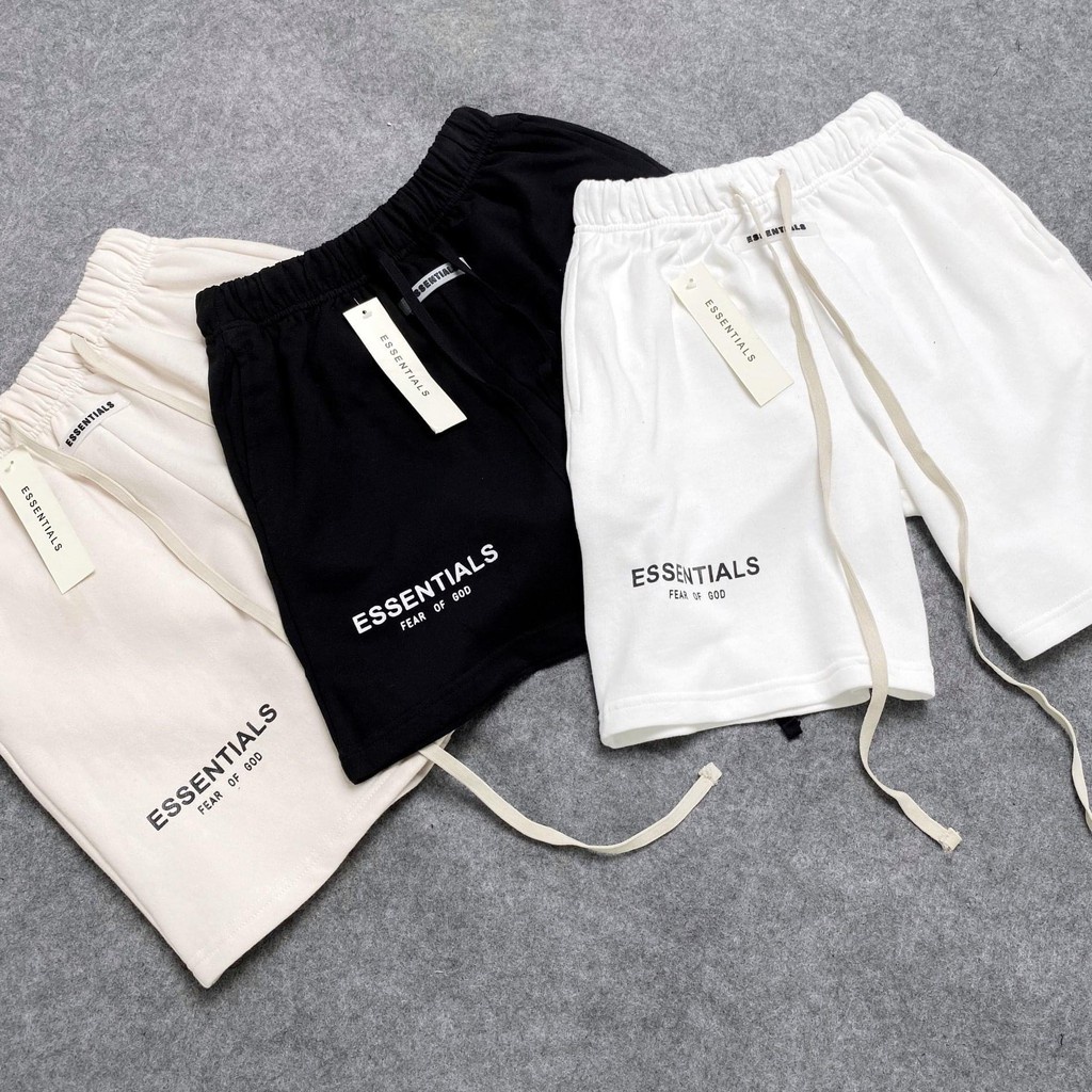 Quần Short Essentials Rút Dây Unisex Thể Thao Form Rộng Chất Thun Cotton Mịn Mát_VIETCEN | BigBuy360 - bigbuy360.vn