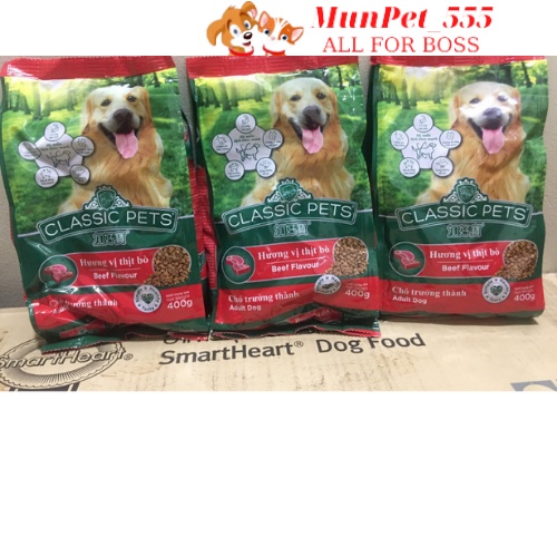 Thức ăn chó lớn Classic Pets Adult Dog Food Beef Flavor vị bò 400g