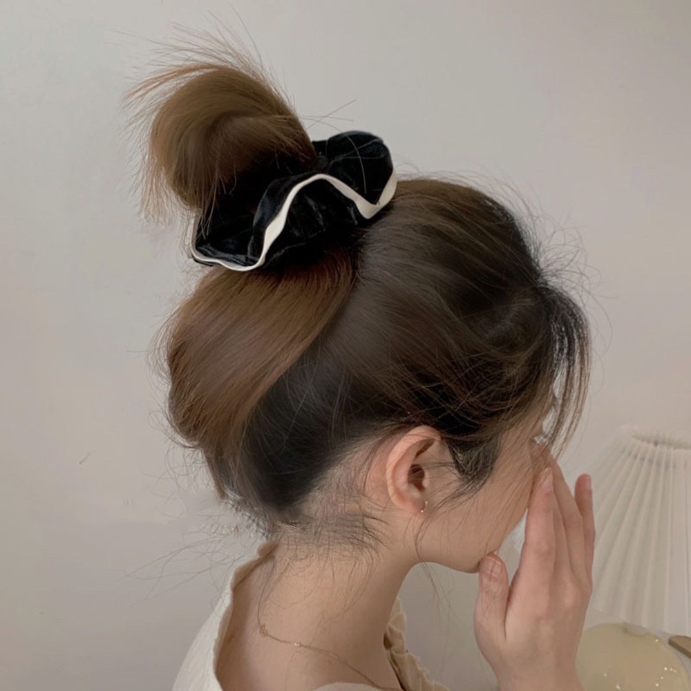 1 dây buộc tóc cao su phong cách retro đơn giản cho nữ