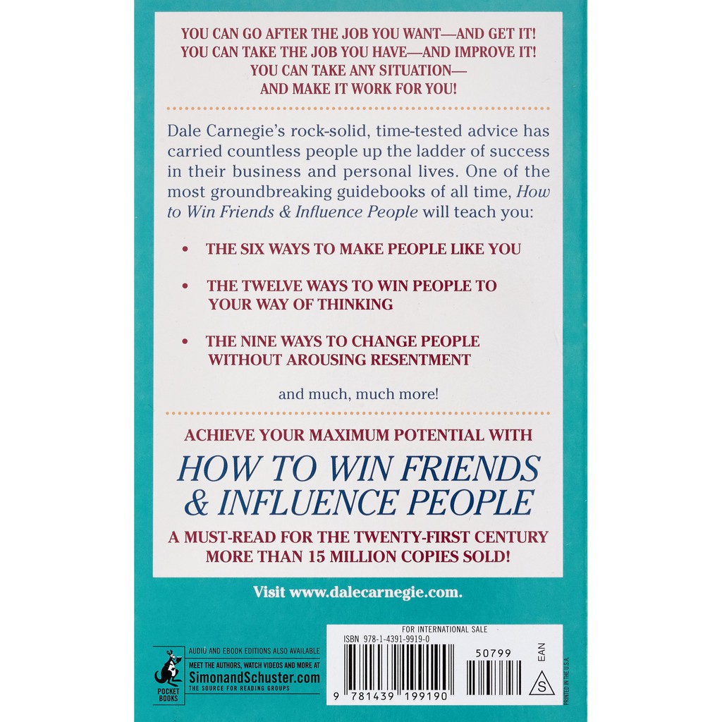 Sách Ngoại Văn: How To Win Friends And Influence People - Đắc Nhân Tâm ( Tiếng Anh)