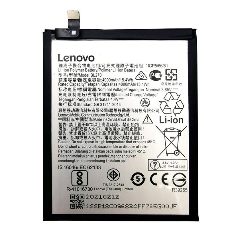 Pin Lenovo Vibe K6 Note BL270 zin bảo hành đổi mới