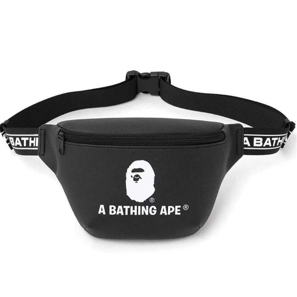 Bape A Tắm Ape Unisex Eo Túi Model Nhật Bản Màu Đen | BigBuy360 - bigbuy360.vn