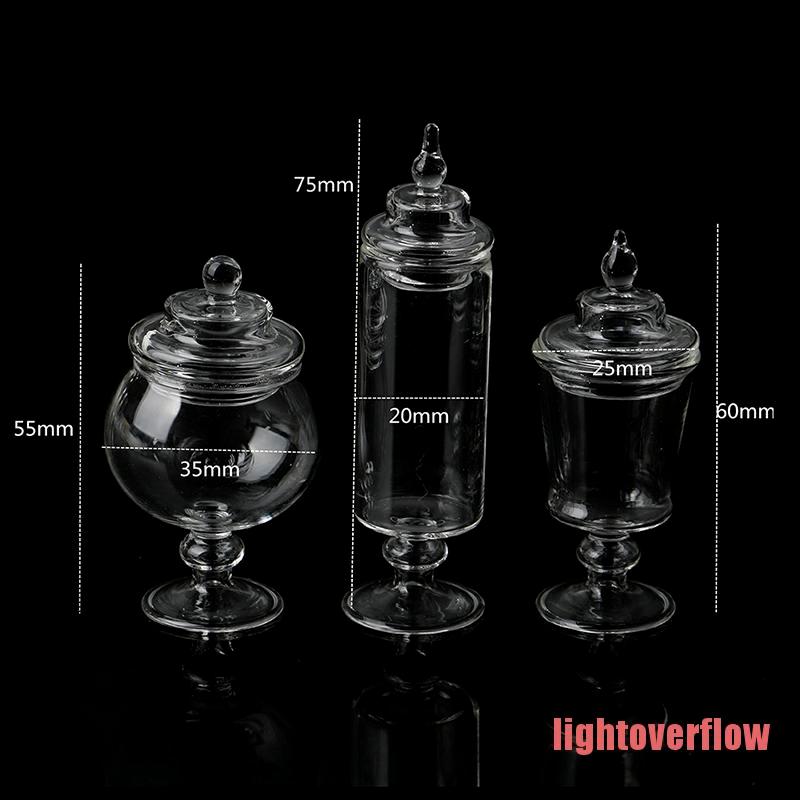 Lọ Thủy Tinh Đựng Kẹo Trang Trí Cho Nhà Búp Bê Tỉ Lệ 1 / 12