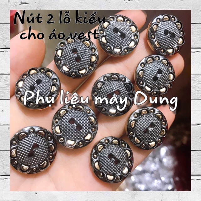 Nút vest 2 lỗ kiểu bông