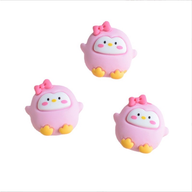 Charm gà chíp, gấu nâu, thỏ trắng, mèo vàng, chó trắng, godzilla ôm tim trang trí kẹp tóc, dán Jibbitz, DIY