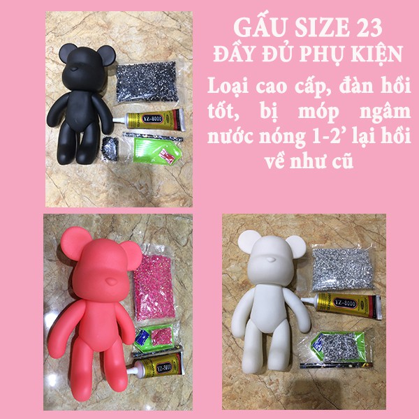 Bearbrick series - Gấu đính đá thời thượng handmade cho bé và mọi lứa tuổi