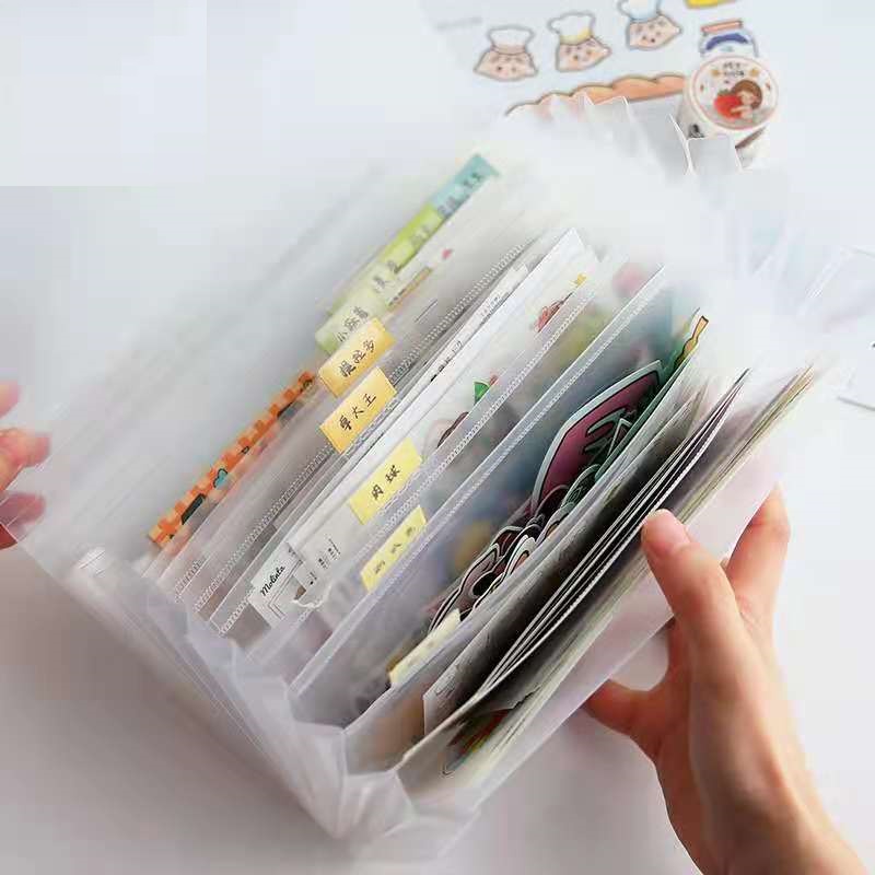 Túi Đựng Tài Liệu Khổ B6 Bằng Nhựa Trong 13 Ngăn Tiện Dụng