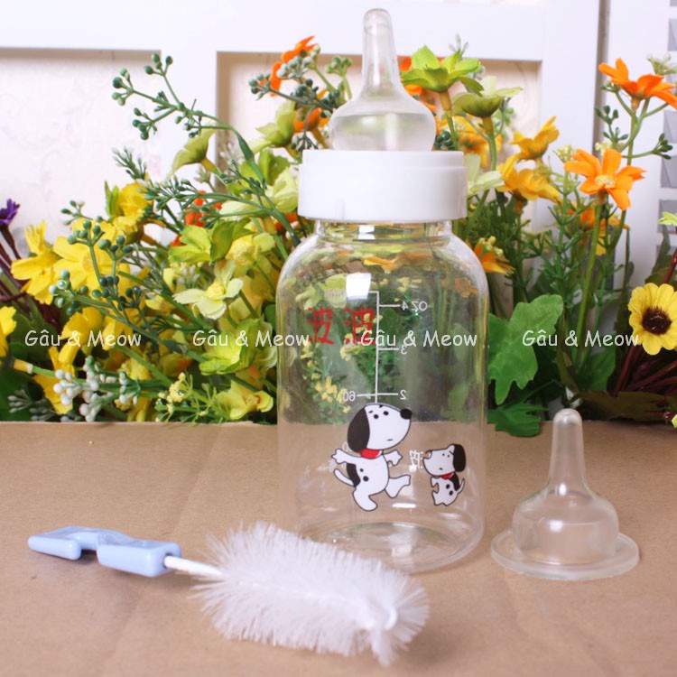 Bobo Pet Milk Bottle Bình sữa cho thú cưng chó mèo có bộ vệ sinh bình sữa 50ML/120ML bằng nhựa bền