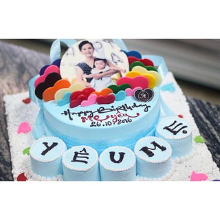 HCM [Voucher] - Bánh Kem In Hình Theo Yêu Cầu (22cmX7cm) Đầy Ý Nghĩa Đẹp Sâu Sắc Giao tận nơi tại Bánh Kem Thiên Thần