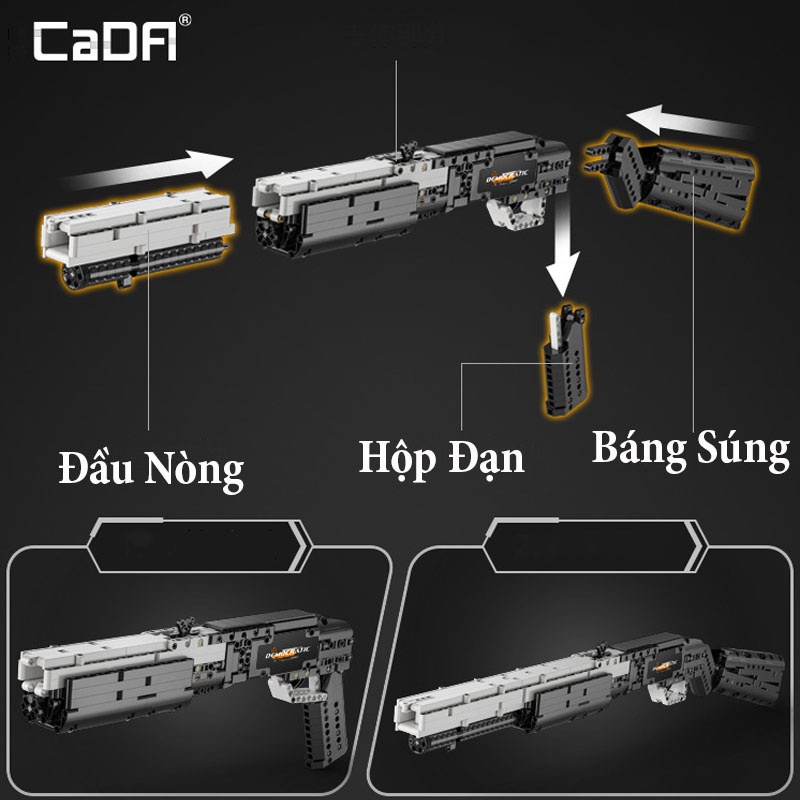 Đồ Chơi Lắp Ráp Mô Hình PUBG Freefire Sóc Lọ CaDa C81052 Với 880 Chi Tiết