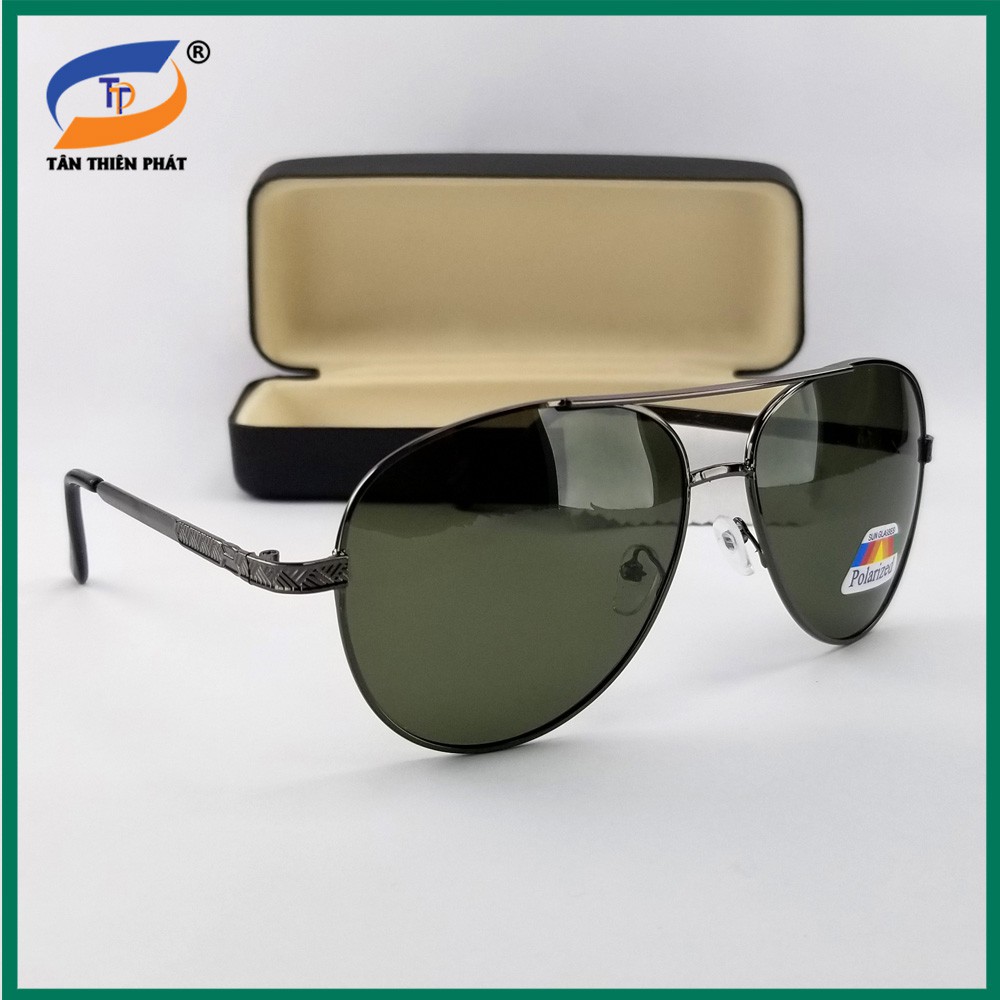 Mắt kính nam nữ râm mát màu xanh đậm 2002. Tròng kính Polarized phân cực ôm mắt chống bụi, chống nắng, tia UV