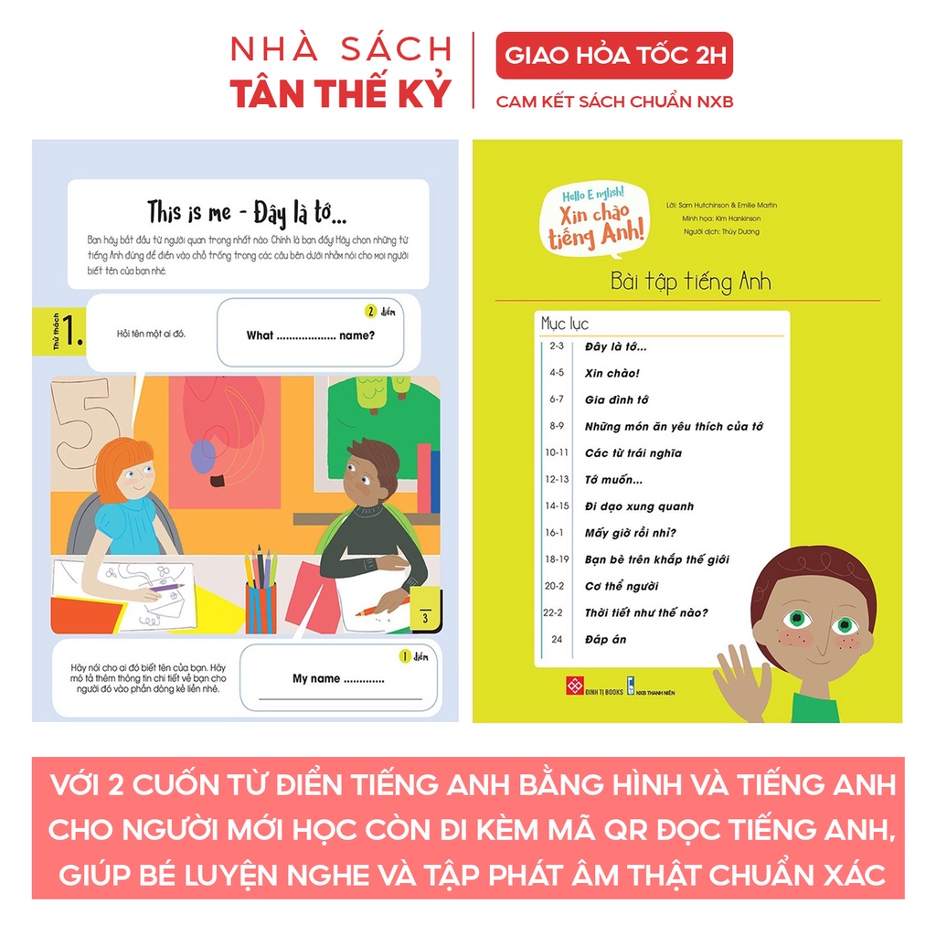 Sách - Hello English! Xin chào tiếng Anh học ngôn ngữ dễ dàng cho bé từ 6 tuổi