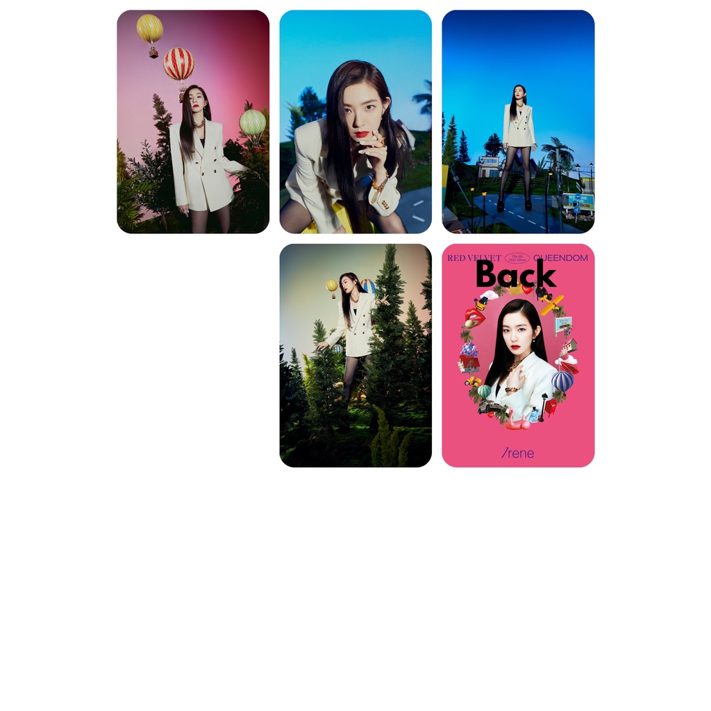 Set 12 card giấy bo góc in 2 mặt ảnh thành viên nhóm Red Velvet - IRENE (Queendom)