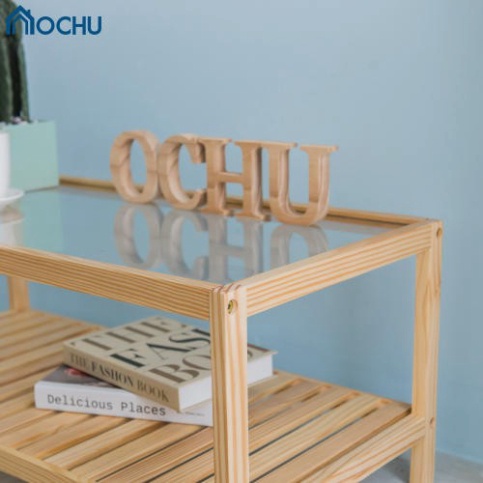 Bàn trà sofa OCHU gỗ mặt kính đa zi năng PURE TABLE thiết kế bên trong lắp đặt phòng khách