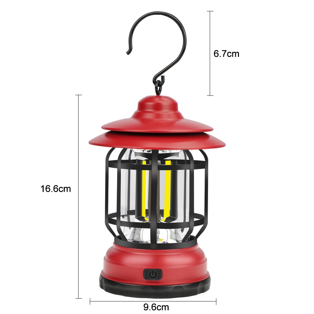 Đèn lồng cắm trại, trang trí COB xài 3 pin 2A siêu sáng - đèn cắm treo móc LED