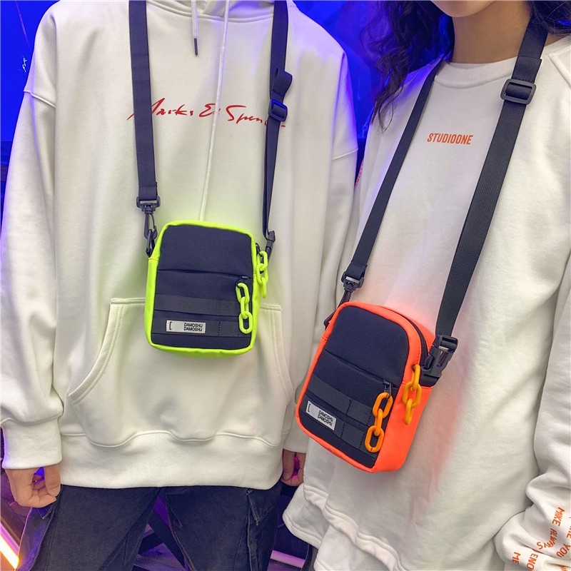 Local brand Túi chéo NEON Xích Hip Hop - CROSS-BODY BAG WITH CHAINS