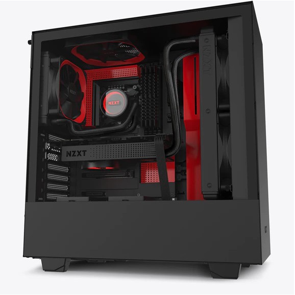 Vỏ Case Máy Tính NZXT H510 Màu Đen Đỏ