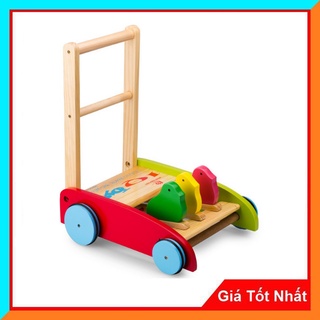 Xe Tập Đi Bằng Gỗ 3 Con Gà Đại Vỹ Cao Cấp Cho Bé Yêu