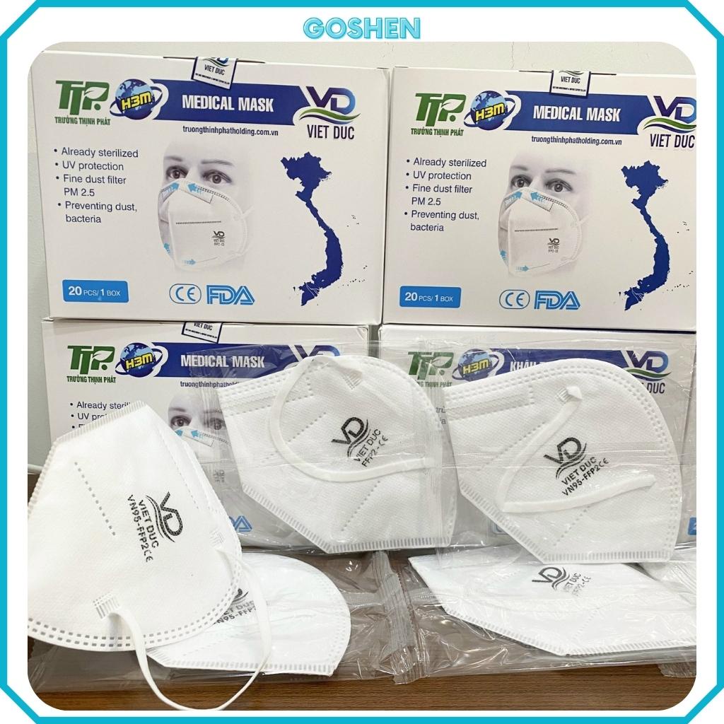 Khẩu trang Y tế 5 lớp VN95 Việt Đức chính hãng lọc sạch bụi mịn, ngăn ngừa vi khuẩn