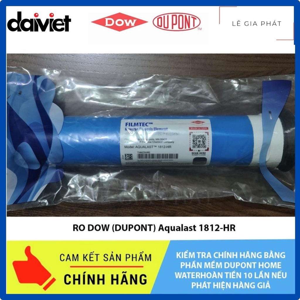 [Chính Hãng] Lõi Lọc Nước Số 4, Màng Lọc Máy Lọc Nước RO DOW FILMTEC Nhập Khẩu Mỹ, RO DOW AQUALAST  Hiệu Suất Cao