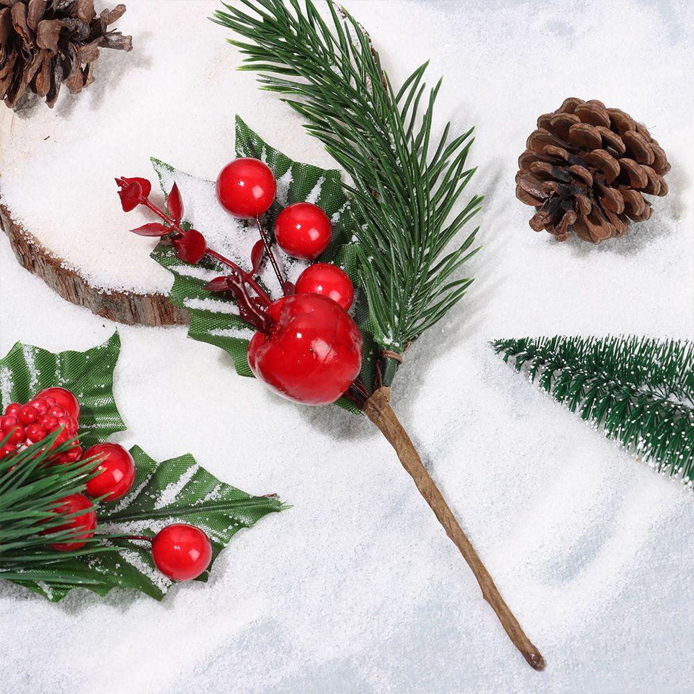 Nhánh Quả Thông Đỏ Nhân Tạo Dùng Gói Quà Giáng Sinh