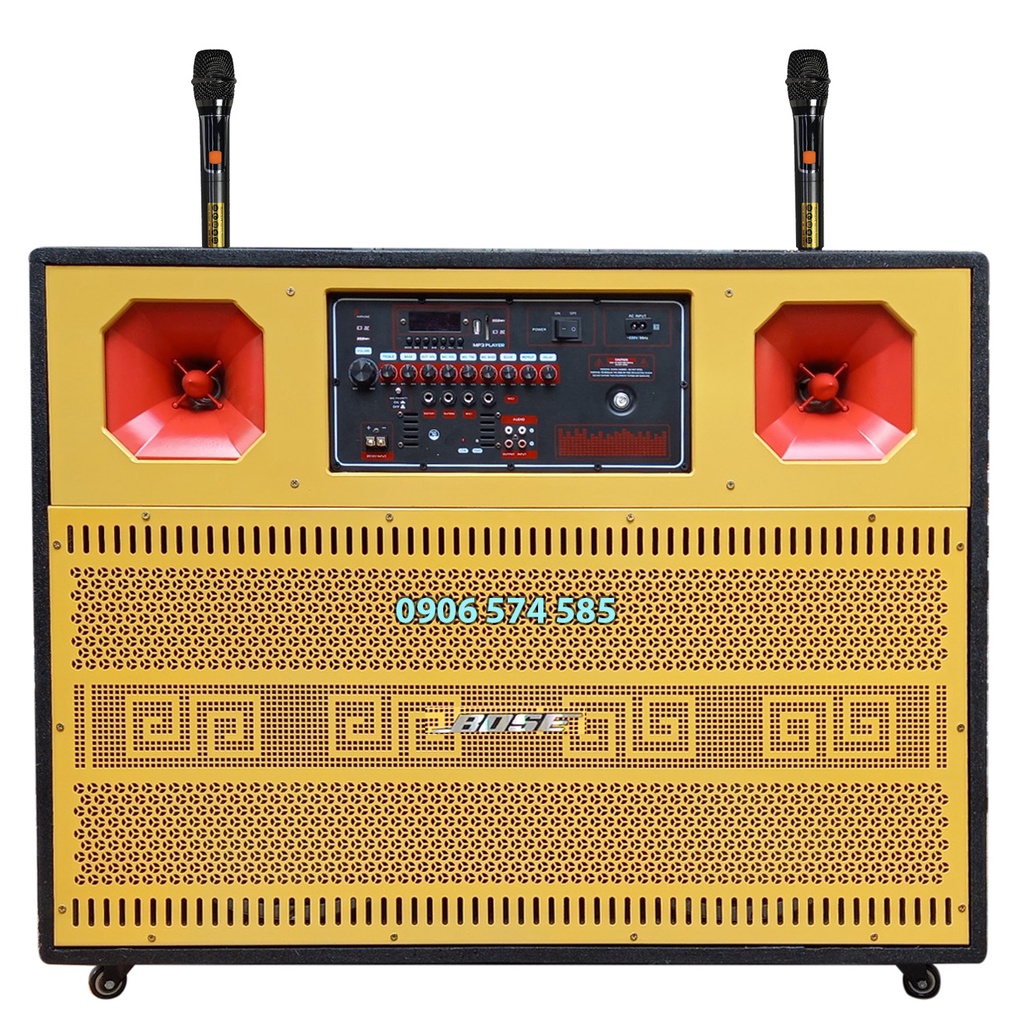 Loa kéo khủng bass 4 tấc đôi công suất cực mạnh, Loa kéo bình 4 tấc đôi có reverb