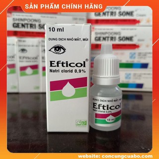 [⚡Rơ miệng, lưỡi bé⚡]Nước muối sinh lý efticol 0.9% 10ml