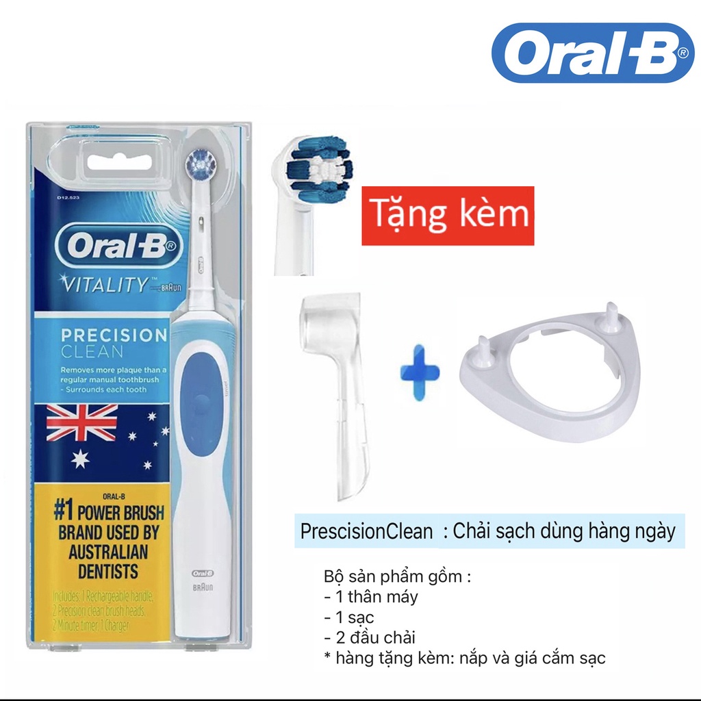 bàn chải điện oralb oral b pre (BH 3 tháng) + hàng tặng kèm