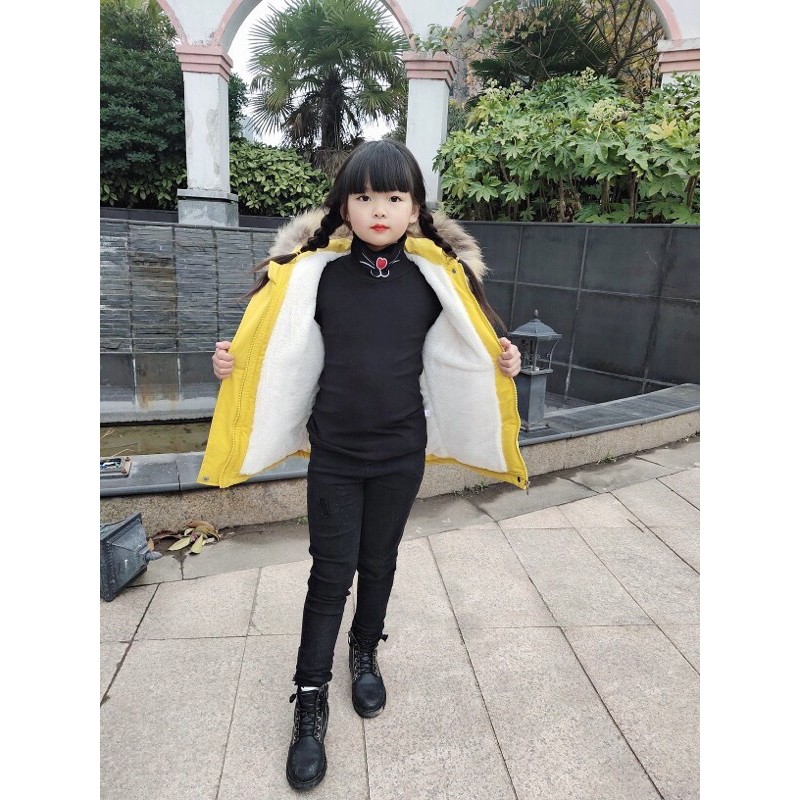 Áo Khoác KaKy Lót Lông Bé Gái 8-38kg Thời Trang BaBy Quảng Châu
