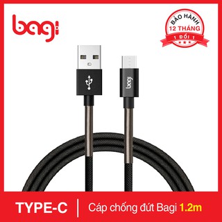 DÂY SẠC TYPE-C 1M BỆN DÙ CÓ LÒ XO 2 ĐẦU NGĂN CHẶN ĐỨT GÃY CF100 - BAGI CHÍNH HÃNG BH 12 THÁNG
