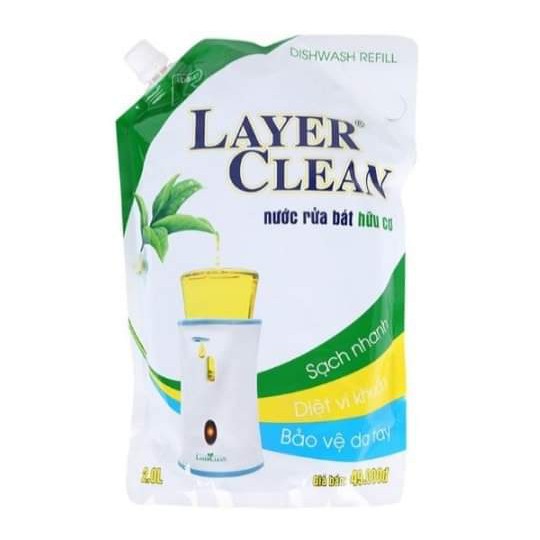 Nước rửa chén bát hữu cơ LayerClean hương Quýt 2L