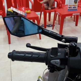Cặp gương chiếu hậu xe máy Rizoma 5 góc (màu đen)