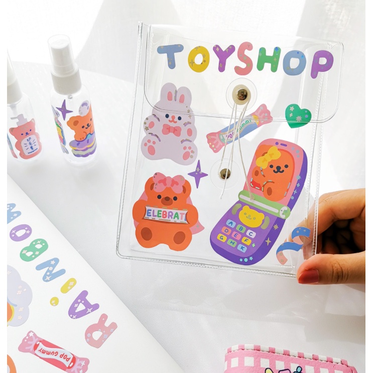 [Hàng mới về] Set Nhãn dán Sticker Gấu Brown Twinkle- Bear