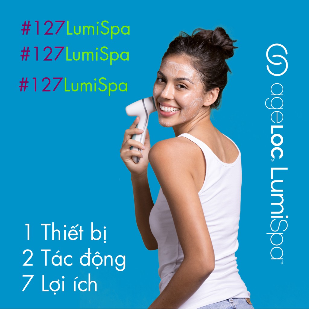 Máy rửa mặt LumiSpa NuSkin kèm sữa [BẢO HÀNH 02 NĂM]