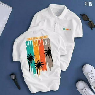 Áo thun cổ trụ cổ bâu polo summer mới
